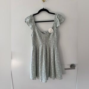 Hollister Gray Smocked Dress